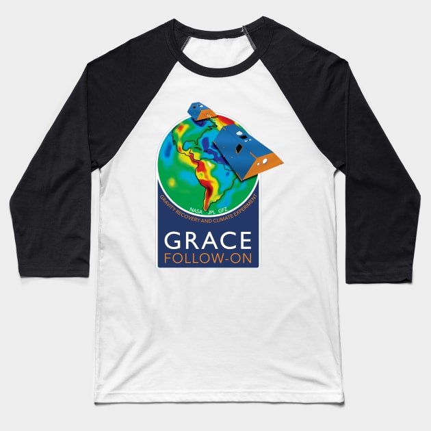 GRACE Follow On Mission Logo Baseball T-Shirt by Spacestuffplus